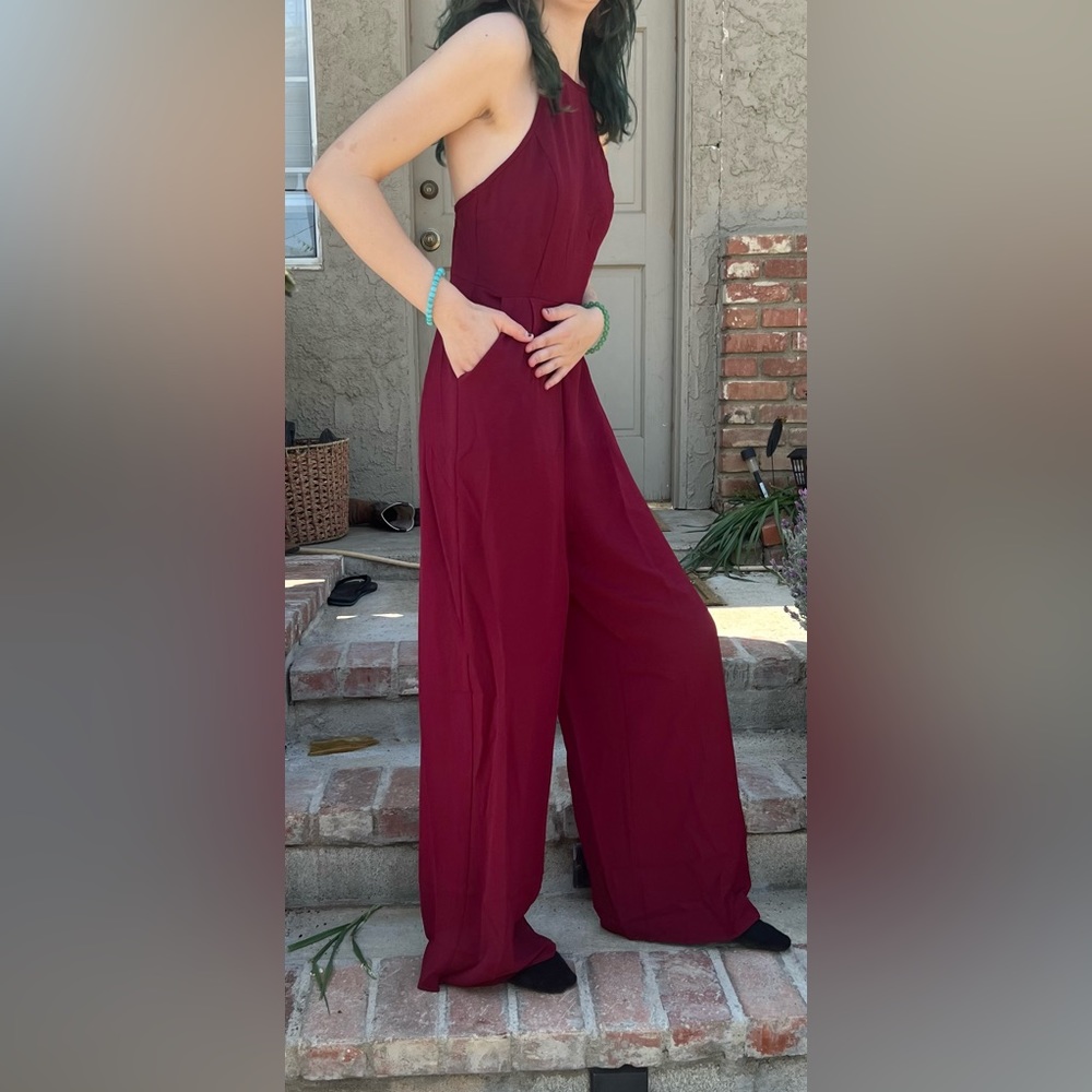Burgundy romper